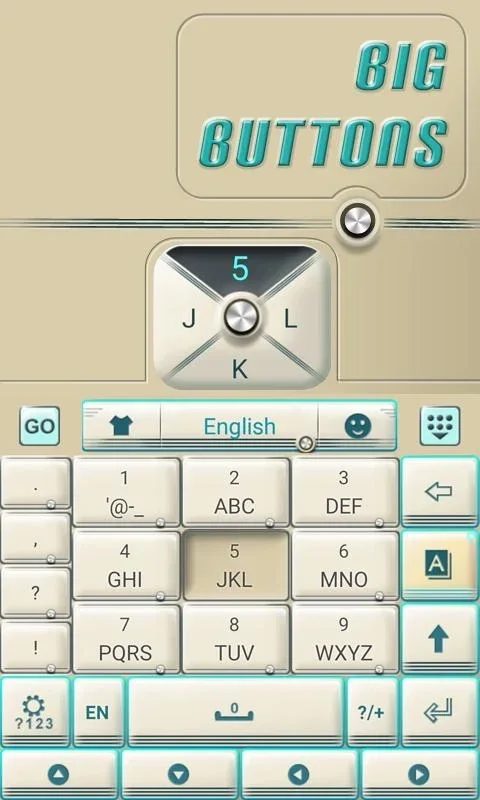 Big Buttons Keyboard for Android - Aesthetic and Multilingual