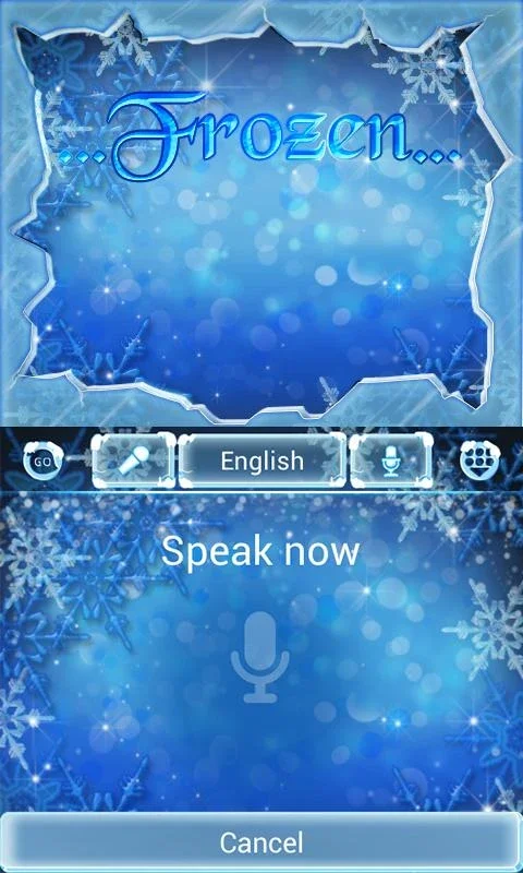 Frozen GO Keyboard Theme for Android - Add a Wintery Touch