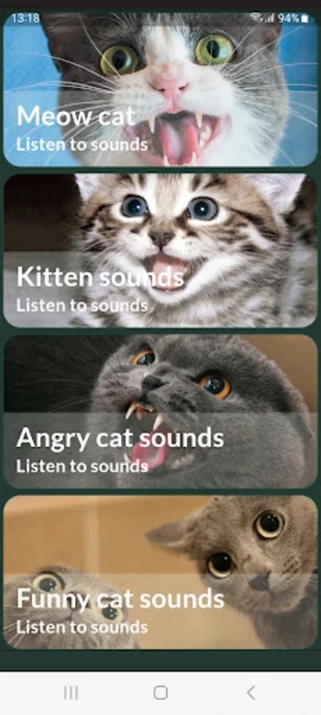 Cats Sounds for Android: Diverse Cat Sounds & Offline Fun