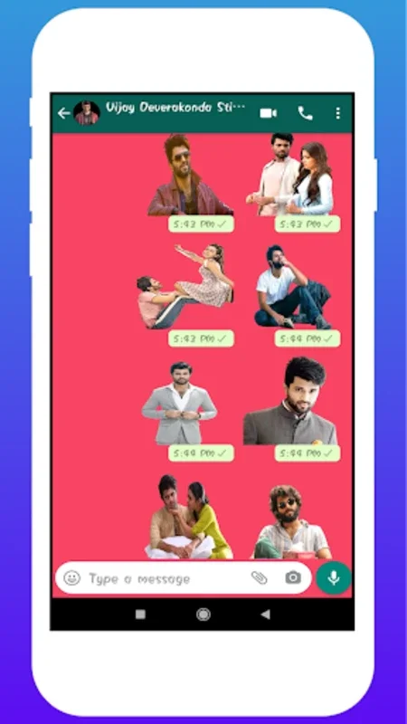 Vijay Deverakonda Stickers for Android - Enhance Chats