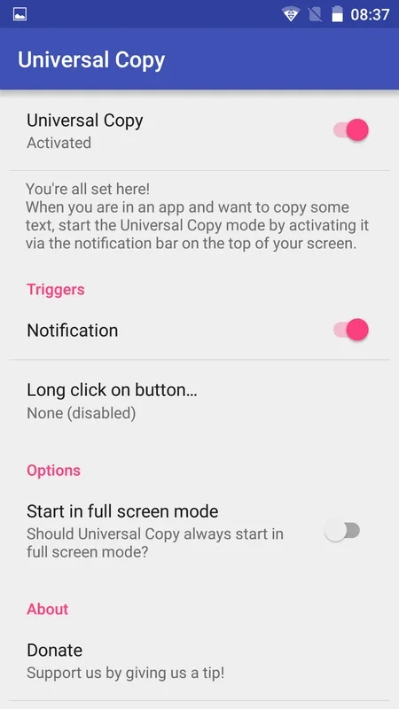 Universal Copy for Android: Copy Text from Any App