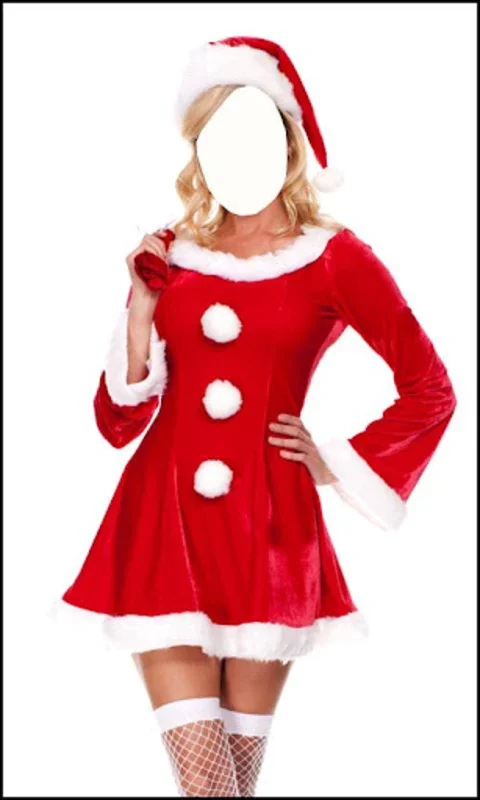 Christmas Santa Women Dress for Android - Create Festive Photos