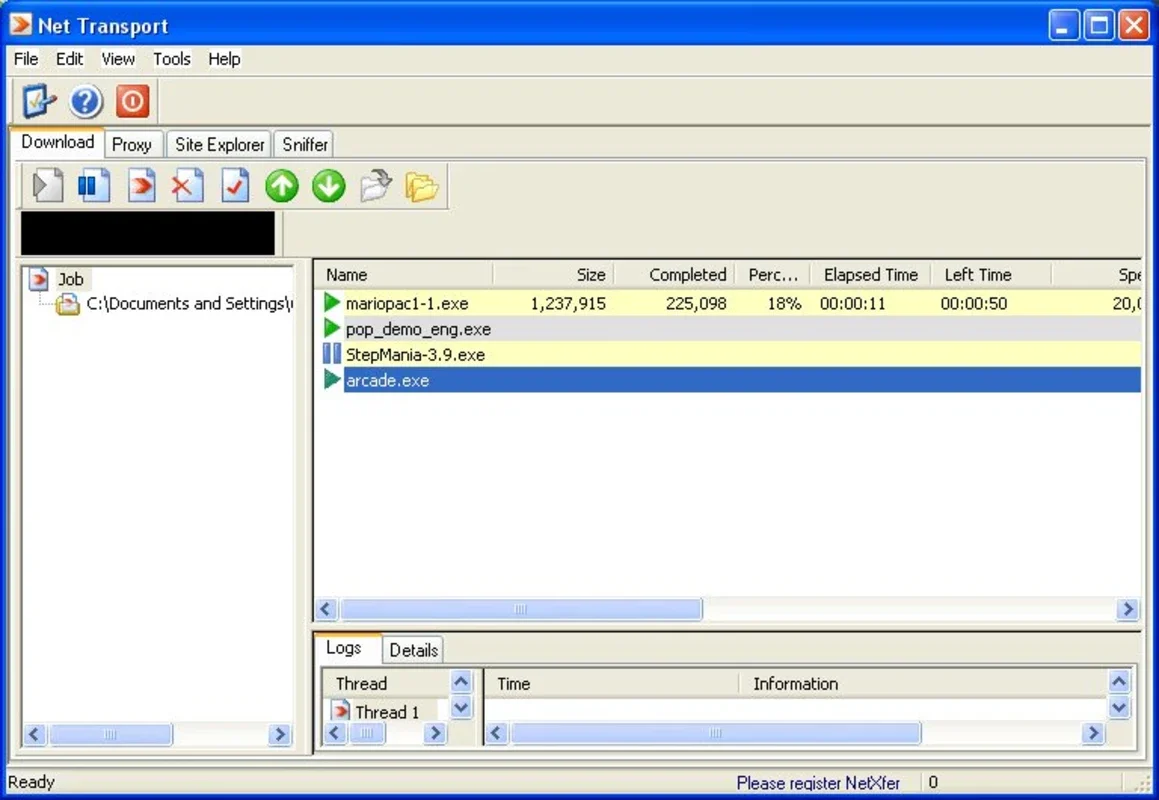 Net Transport for Windows - Free Download and Manage Downloads