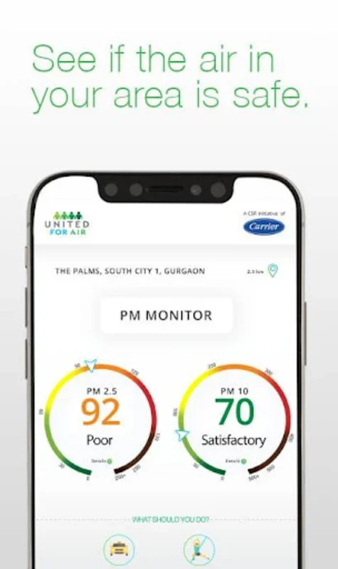 United For Air for Android - Monitor Gurugram Air Quality