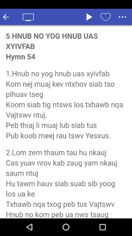 Hmong SDA Hymnal for Android - Spiritual Hymn Access