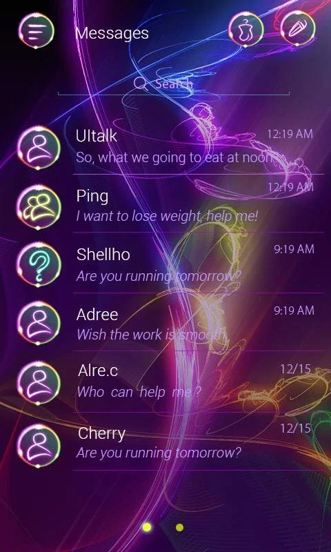 Neon for Android - Enhance Your GO SMS