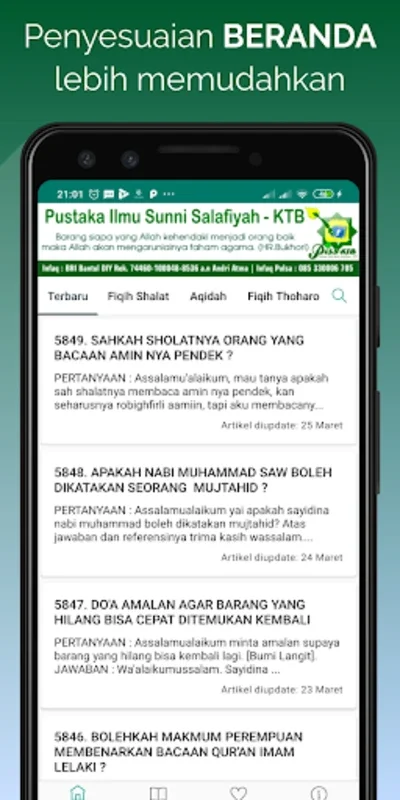 Ustadz Menjawab for Android - Access Daily Updated Islamic Content