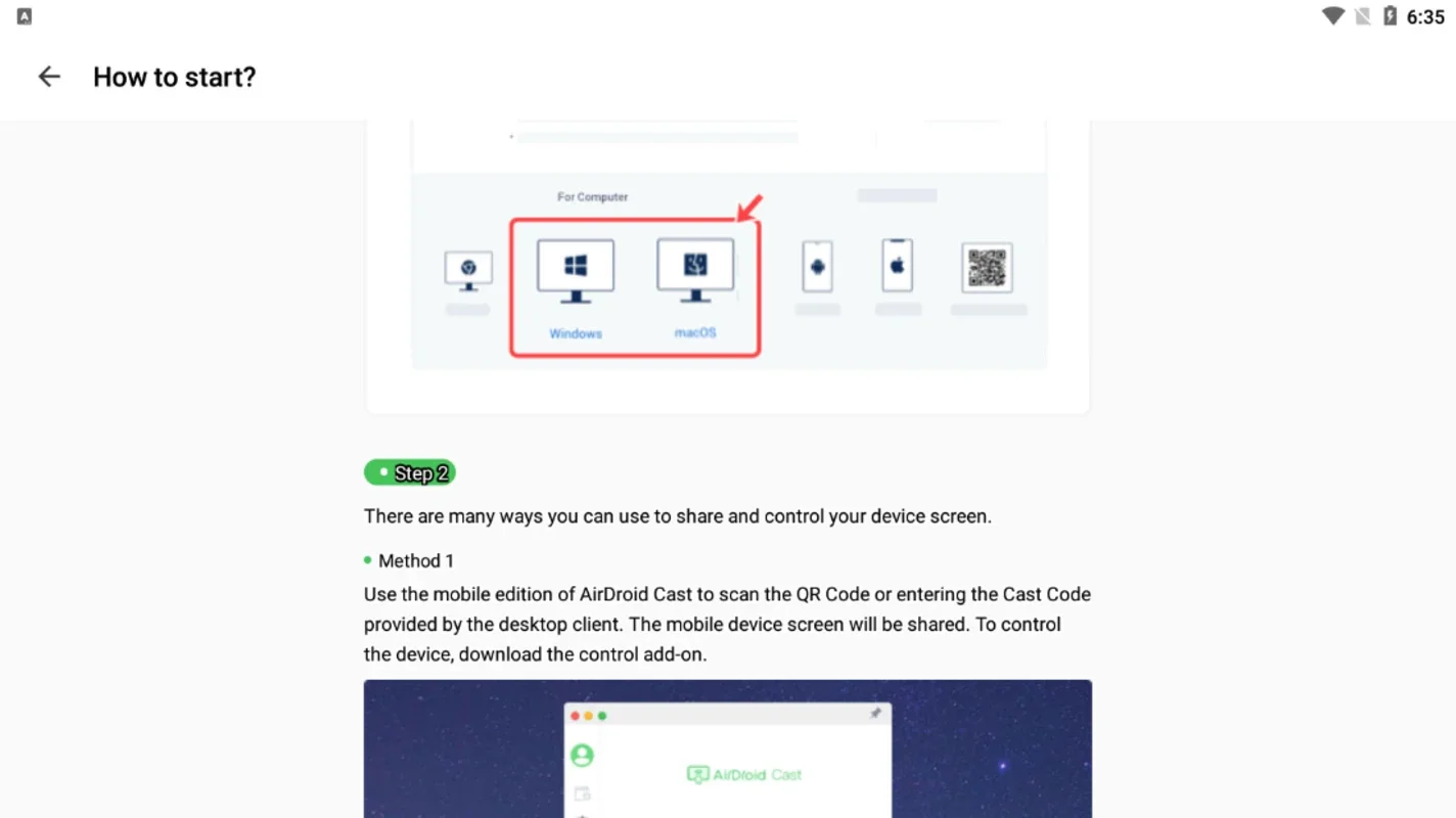 AirDroid Cast for Android - Screen Sharing on Windows