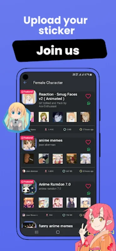 +999K Anime Stickers WASticker for Android - Explore the Anime World in Chats