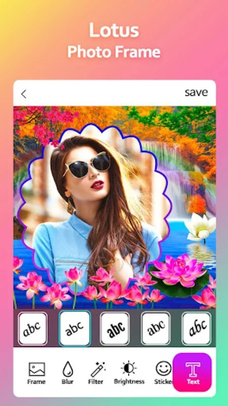 Lotus Photo Frame for Android - Enhance Photos with Floral Elegance