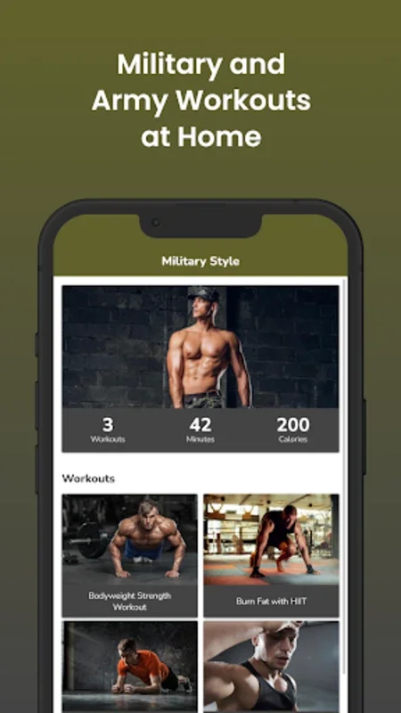 Military Style Fitness Workout for Android - Transform Yourself