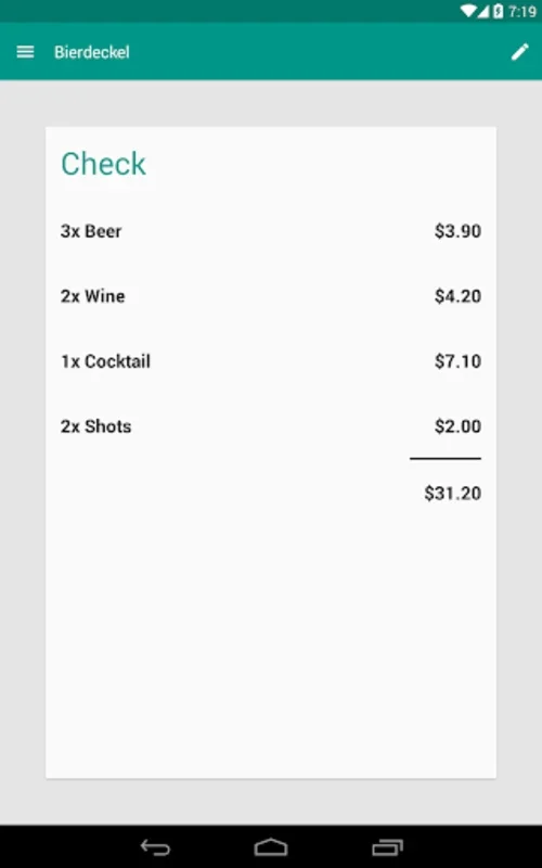 Bierdeckel - Drinks Counter for Android: Monitor Drink Intake