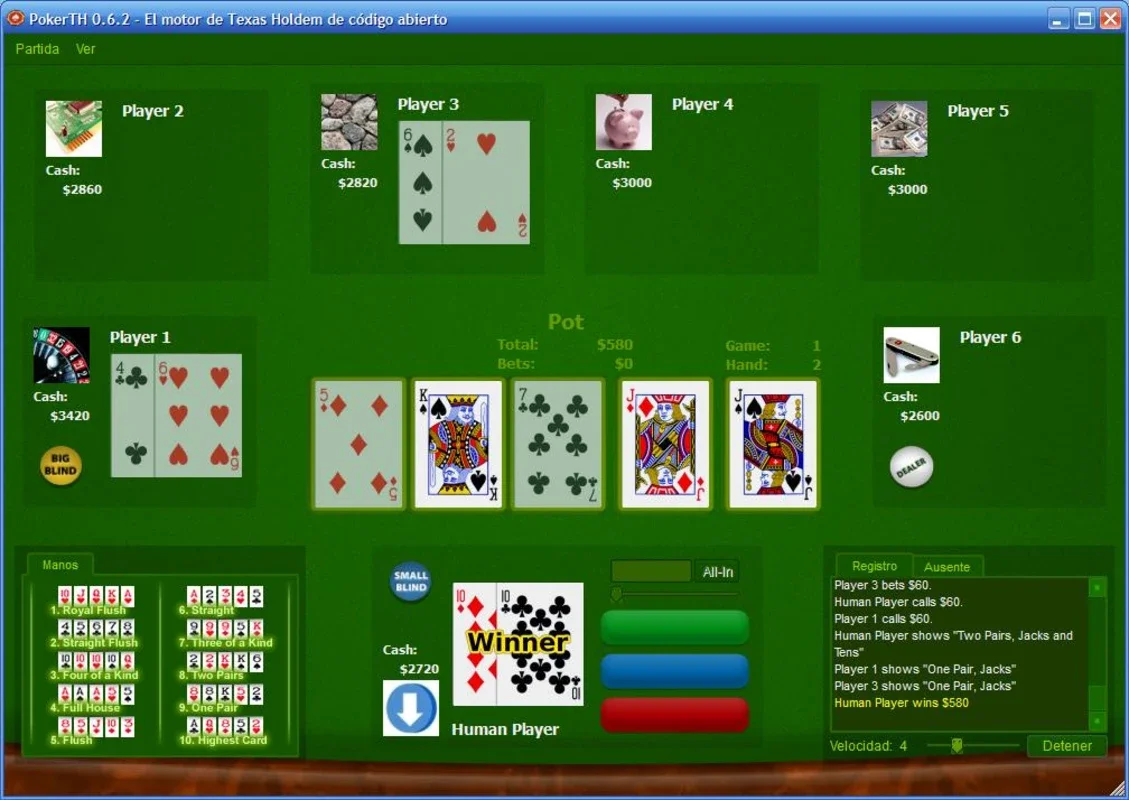 PokerTH for Windows - Enjoy Texas Holdem Anytime