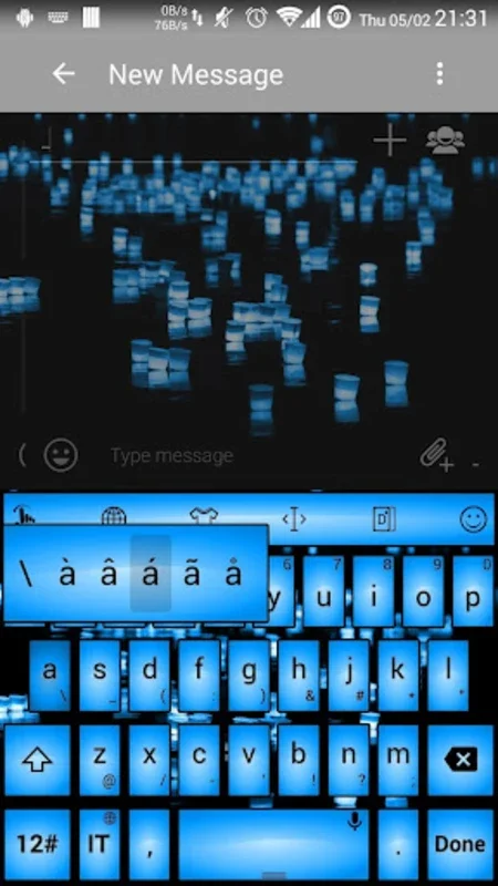 Theme x TouchPal Led Blue for Android - Enhance Typing