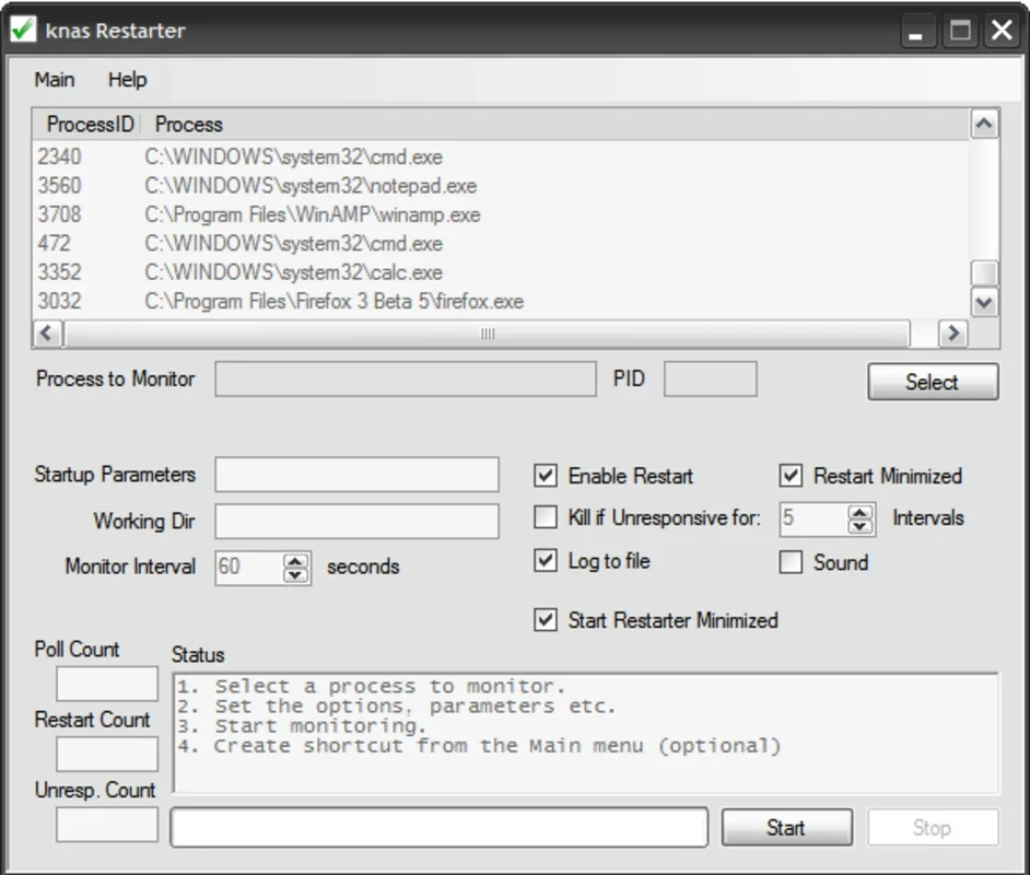 Restarter for Windows - Prevent Program Freezes