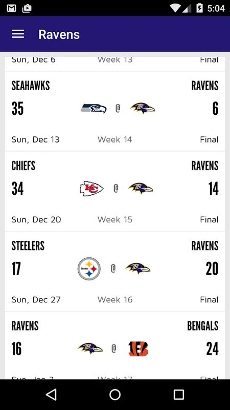 Ravens App for Android - Exclusive Content & Ticket Mgt