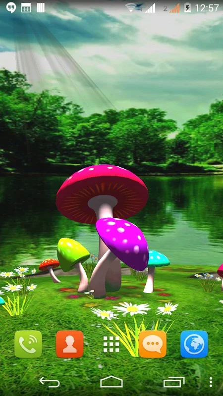 3D Mushroom Live Wallpaper for Android - Add Elegance to Your Phone