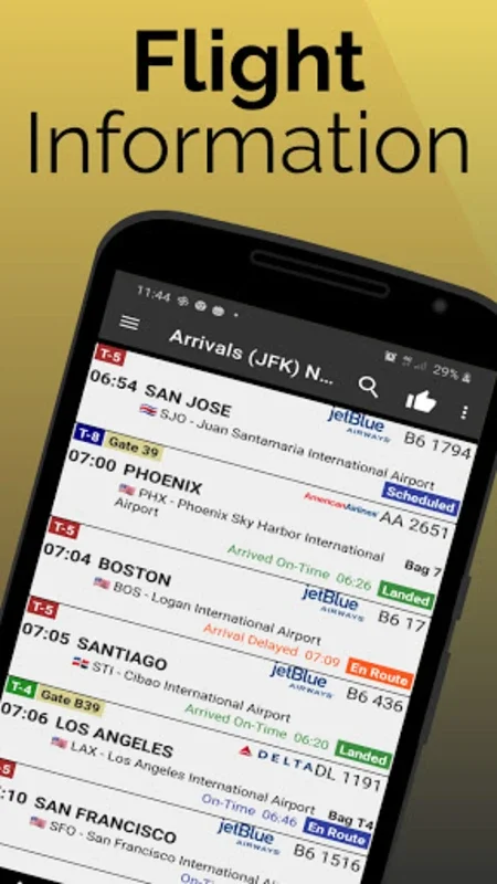 Madrid-Barajas Flight Information for Android - Real-Time Updates