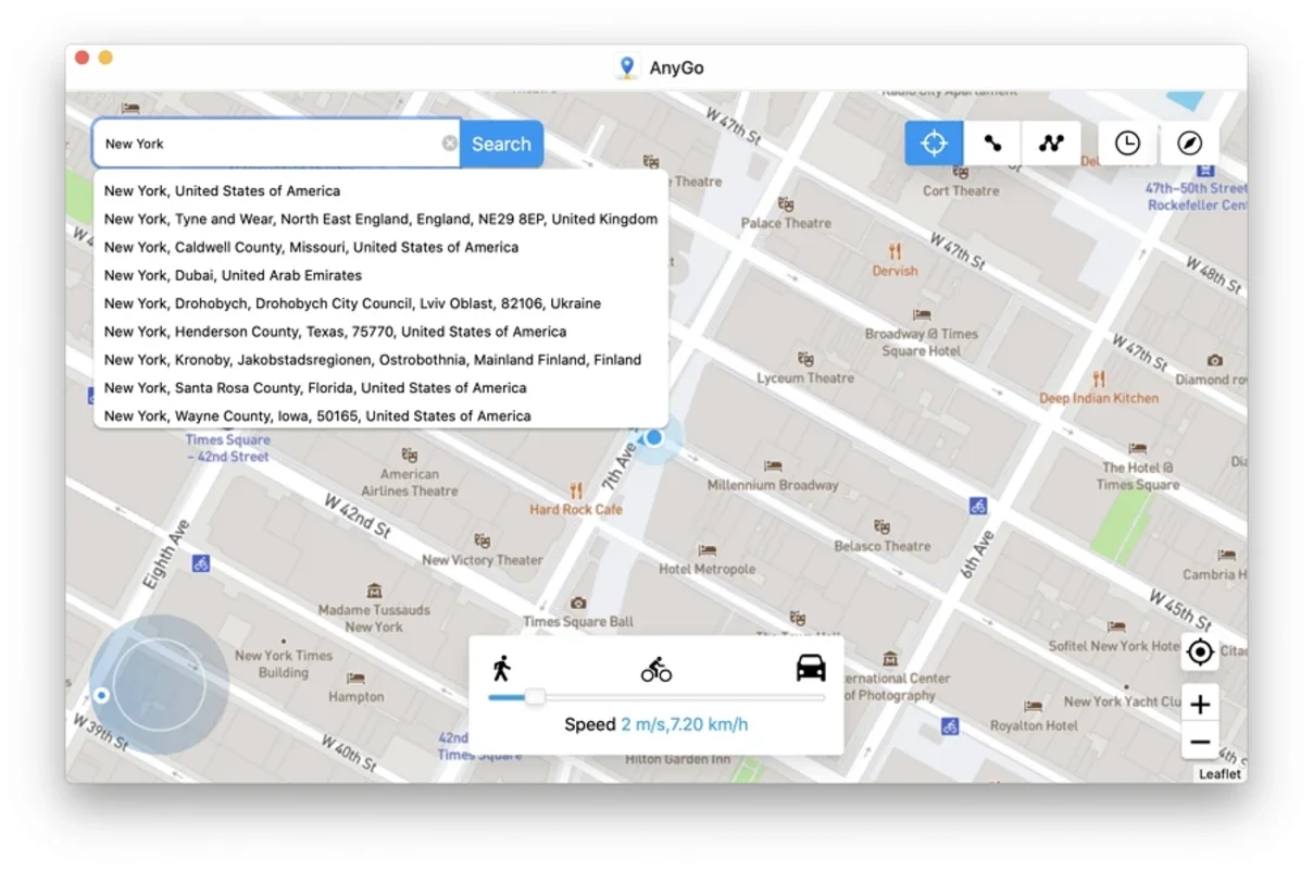 AnyGo for Mac - Unlock Unique Location Simulations