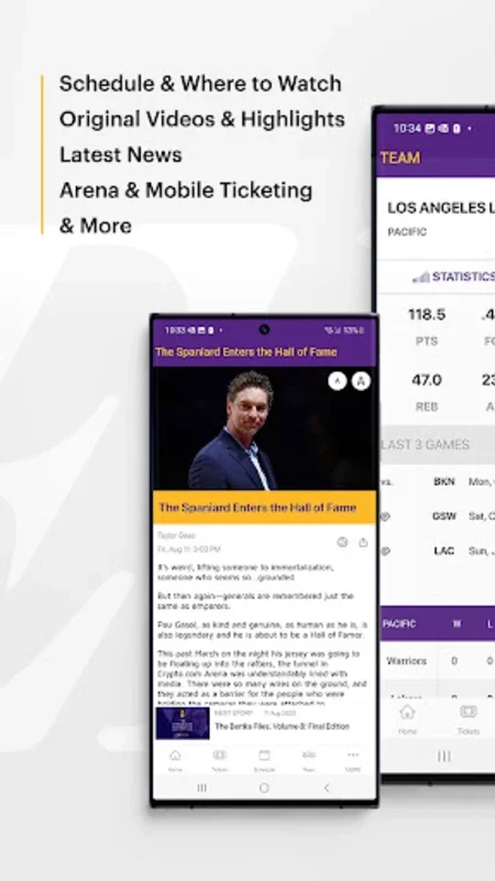 LA Lakers Official App for Android - Get Lakers Updates on the Go