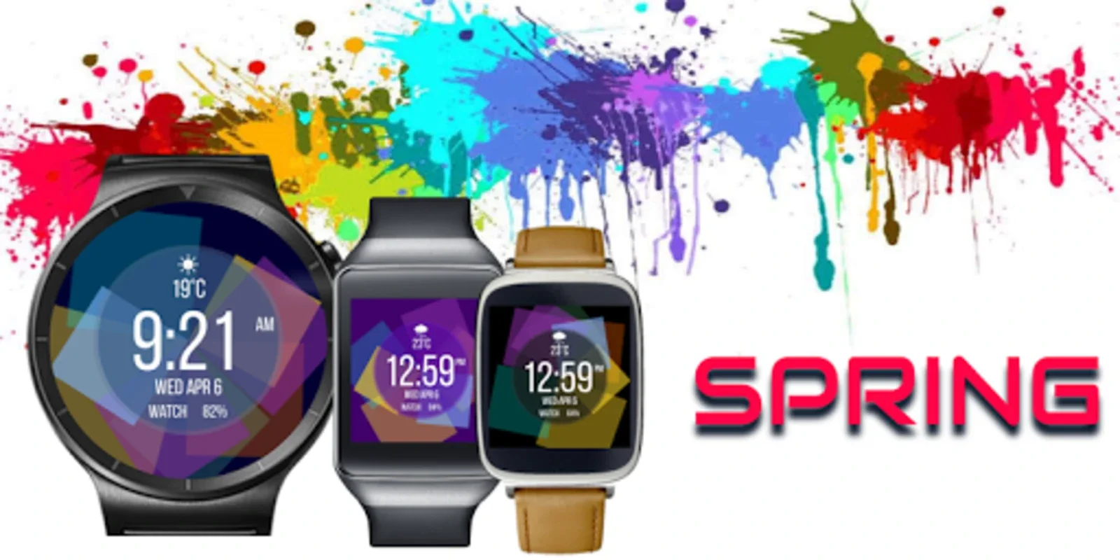 Spring Watch Face for Android - Vibrant & Functional