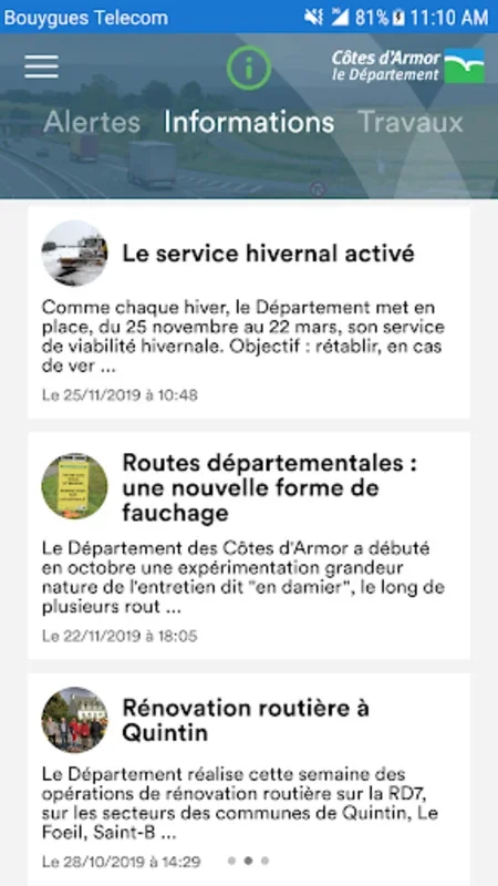 Inforoutes22 for Android: Valuable Route Info App