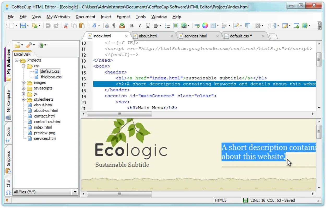 HTML Editor for Windows - Create Webpages Easily