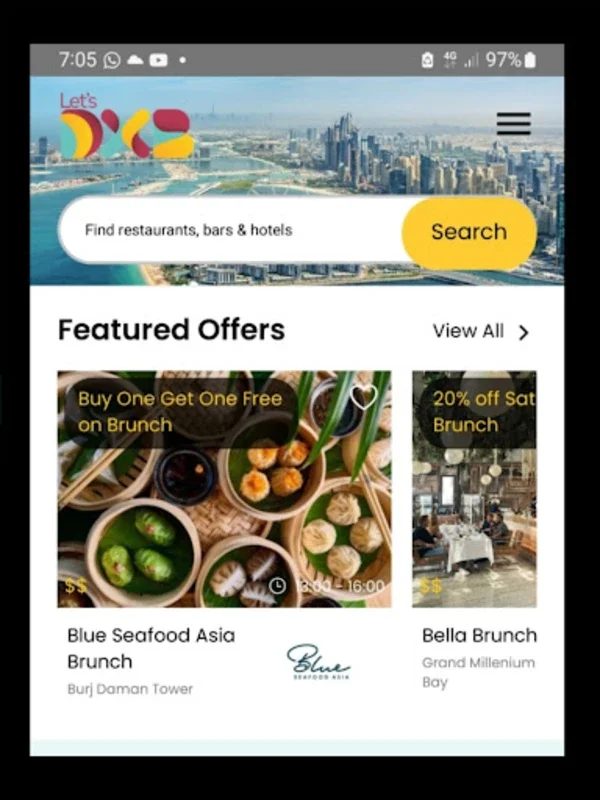 Let's DXB for Android - Explore Dubai's Dining with Deals