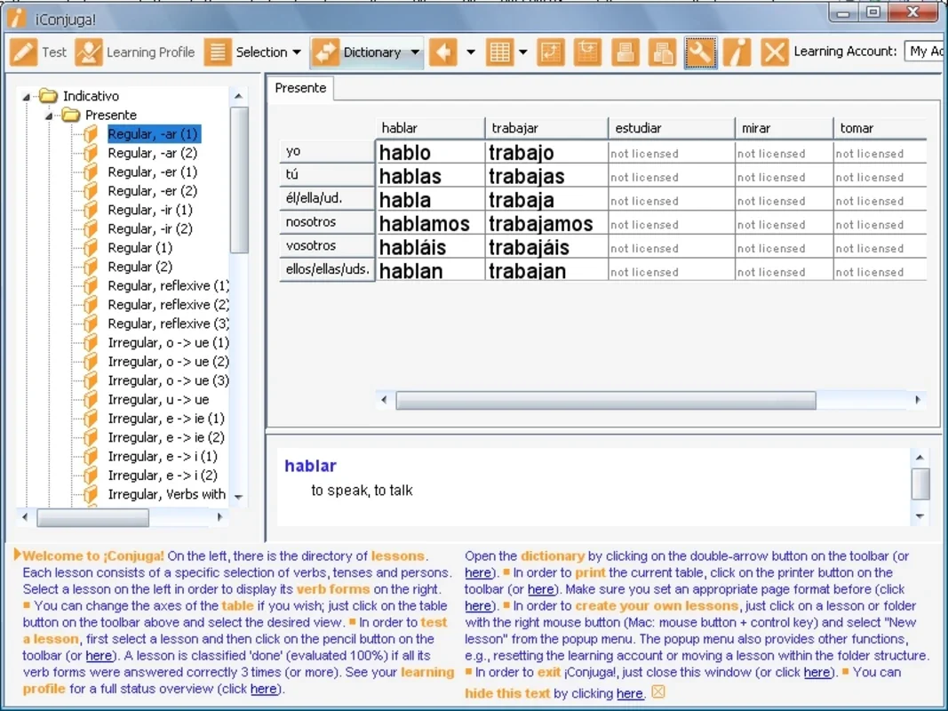 Conjuga for Windows - Master Spanish Conjugations