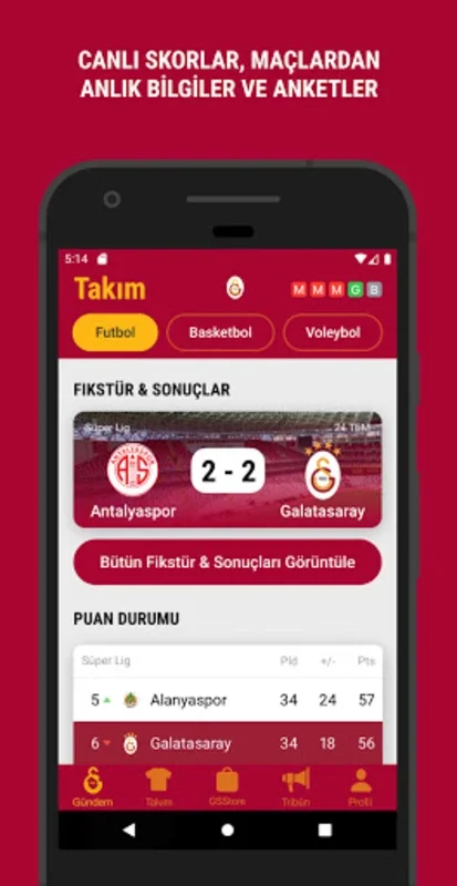 Galatasaray for Android - Stay Connected with Your Team