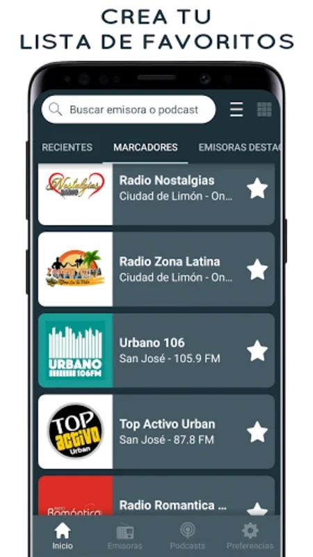 Radios de Costa Rica Online for Android - Stream 200+ Stations