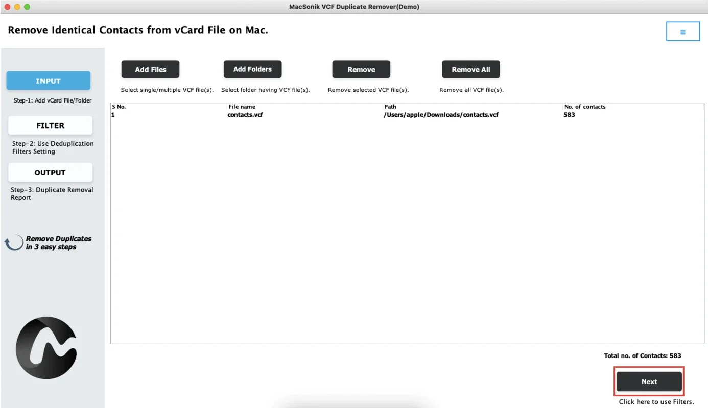 vCard Duplicate Remover Tool for Mac: Eliminate Duplicates