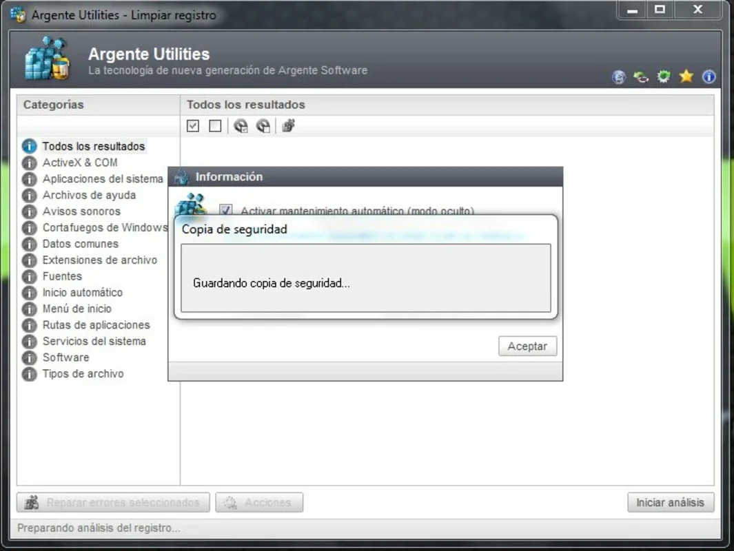 Argente Registry Cleaner: Optimize Your Windows PC Performance