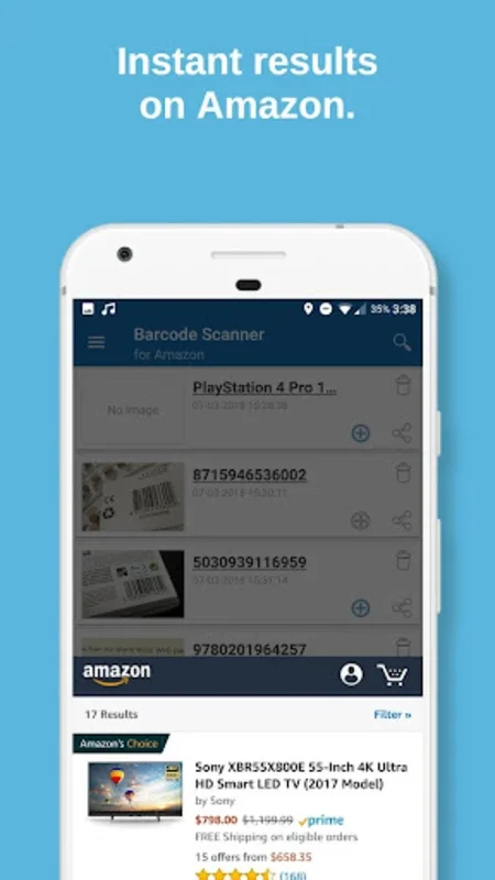 Barcode Scanner for Amazon on Android - No Downloading Required