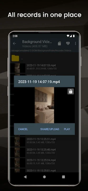 Background Video Recorder for Android: Discreet and Flexible Video Recording