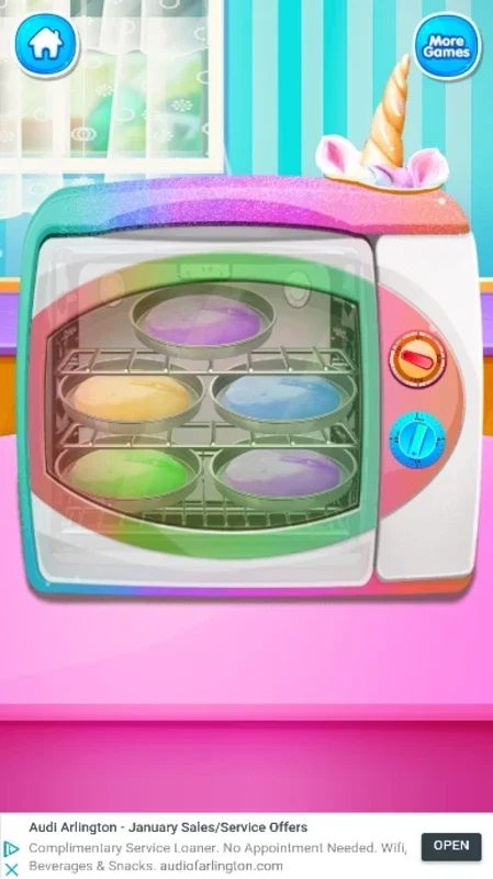 Unicorn Food - Bake a Magical Rainbow Cake on Android