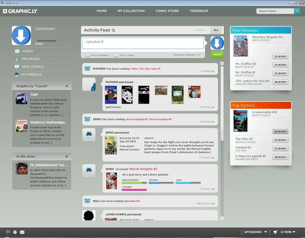Graphic.ly for Windows - A Social Network for Comic Book Fans