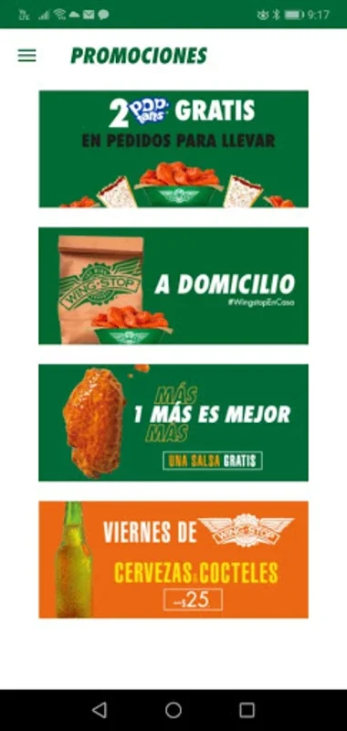 Wingstop México for Android - Delicious Wings at Your Fingertips