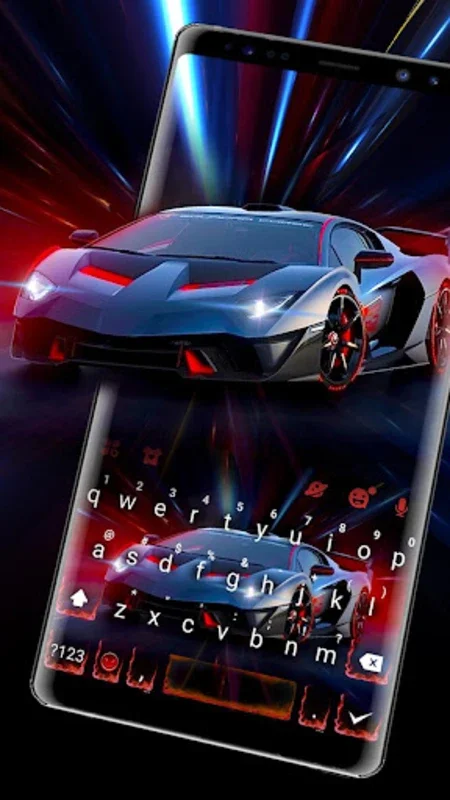 Classy Sports Car Keyboard Theme for Android - Stylish Typing with Global Support