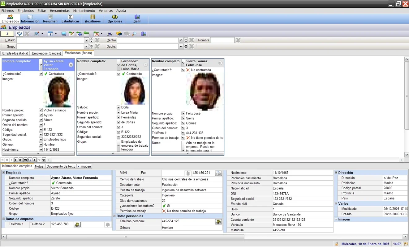 Empleados MSD: Advanced Employee Management for Windows