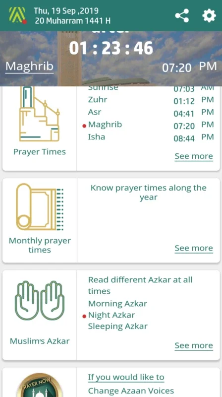 Prayer Now Lite for Android: Manage Prayer Times