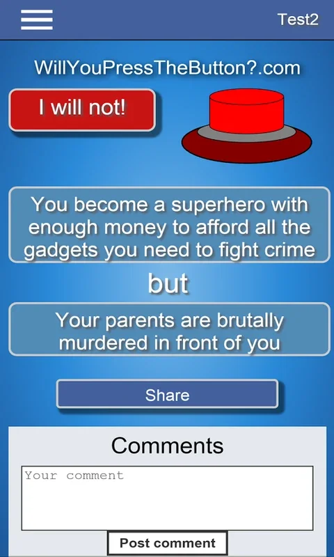 Will You Press The Button? for Android - Engaging Moral Dilemmas