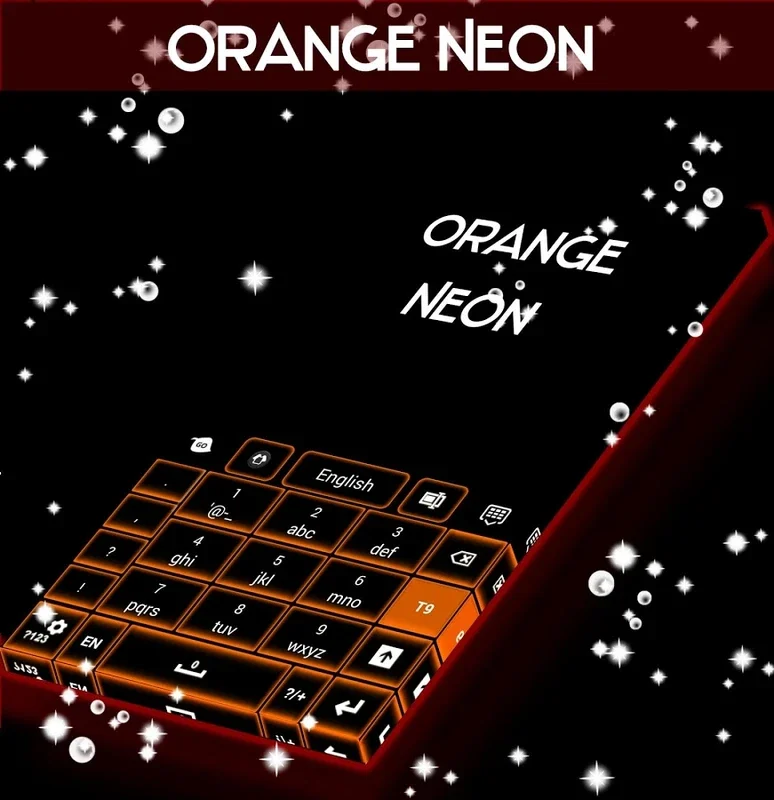 Orange Neon Go Keyboard for Android - Enhance Typing Experience