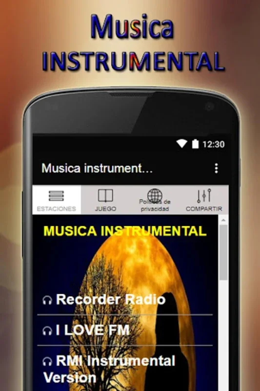 Instrumental music for Android - Enjoy Relaxing Radio on Your Device