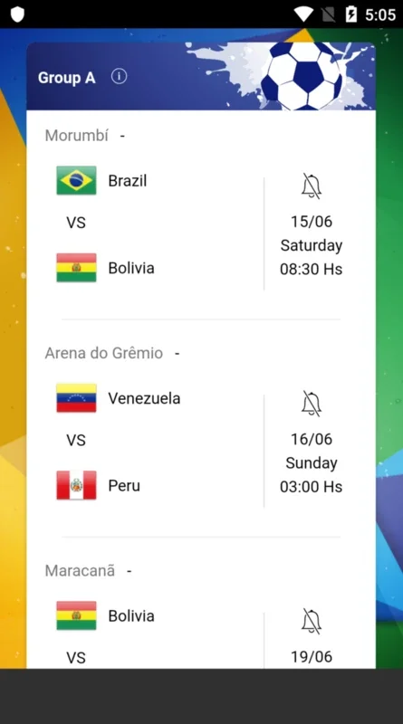 Fixture Brazil 2019 for Android - Copa América Info Hub