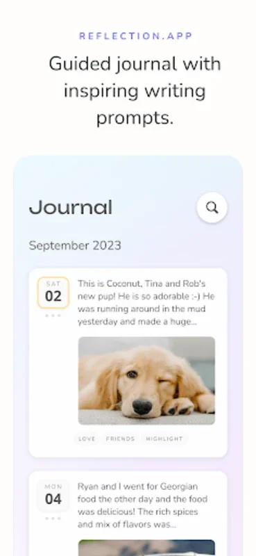 Reflection.app for Android - Enhance Well-being with Journaling