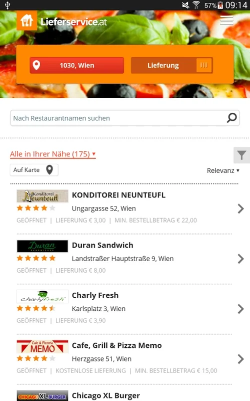 Lieferservice for Android - Order Food with Ease