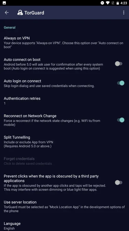 TorGuard for Android: Secure and Anonymous Web Surfing