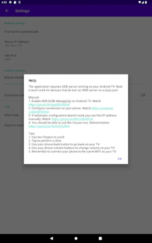 Android TV ADB Mouse for Android - No Downloading Required