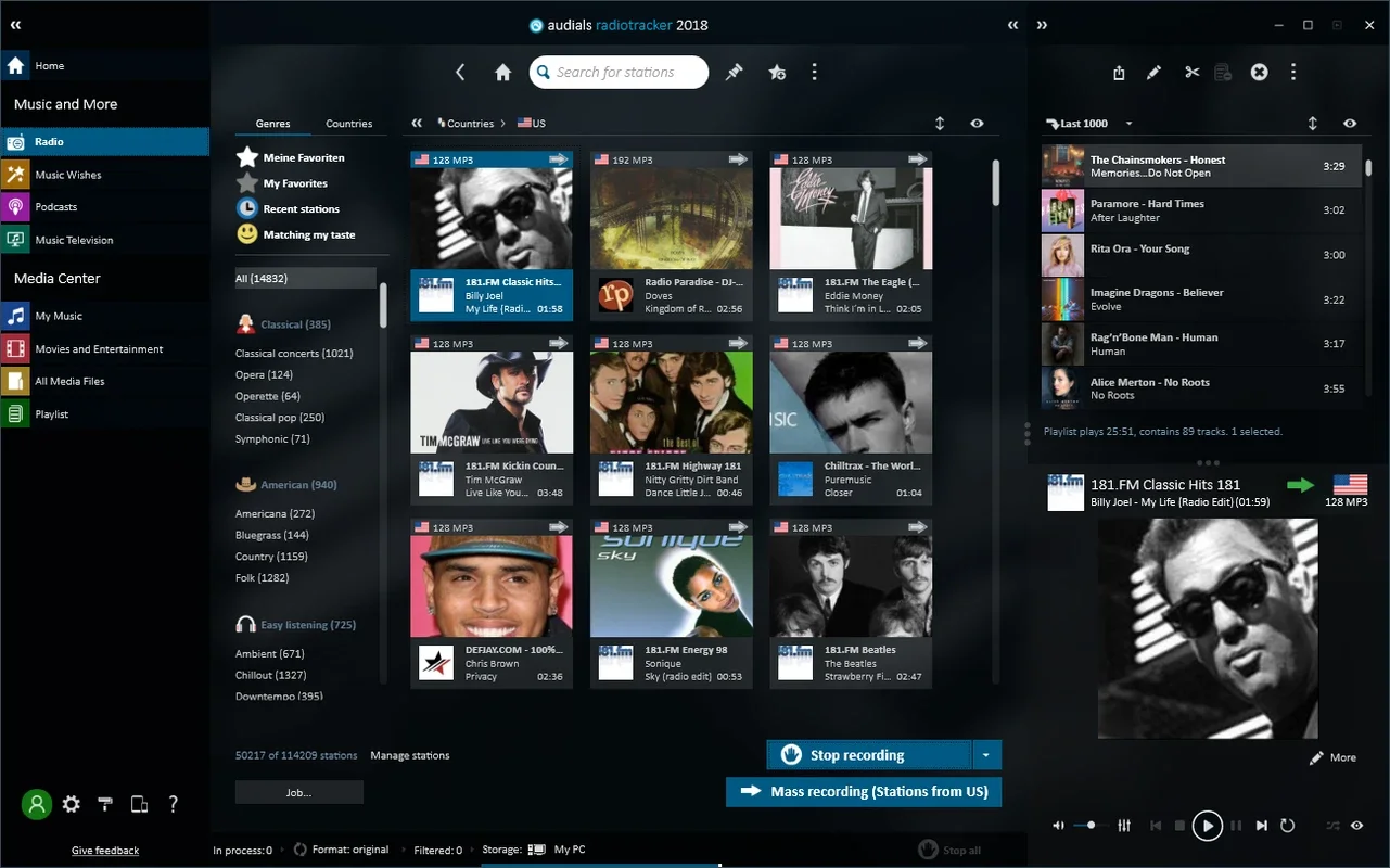 Audials Radio for Windows - Free Radio Streaming App